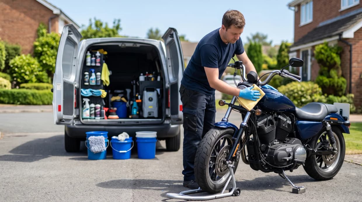 Mobile motorcycle detailing: the service comes to the bike, not the bike to the service — Physical Services