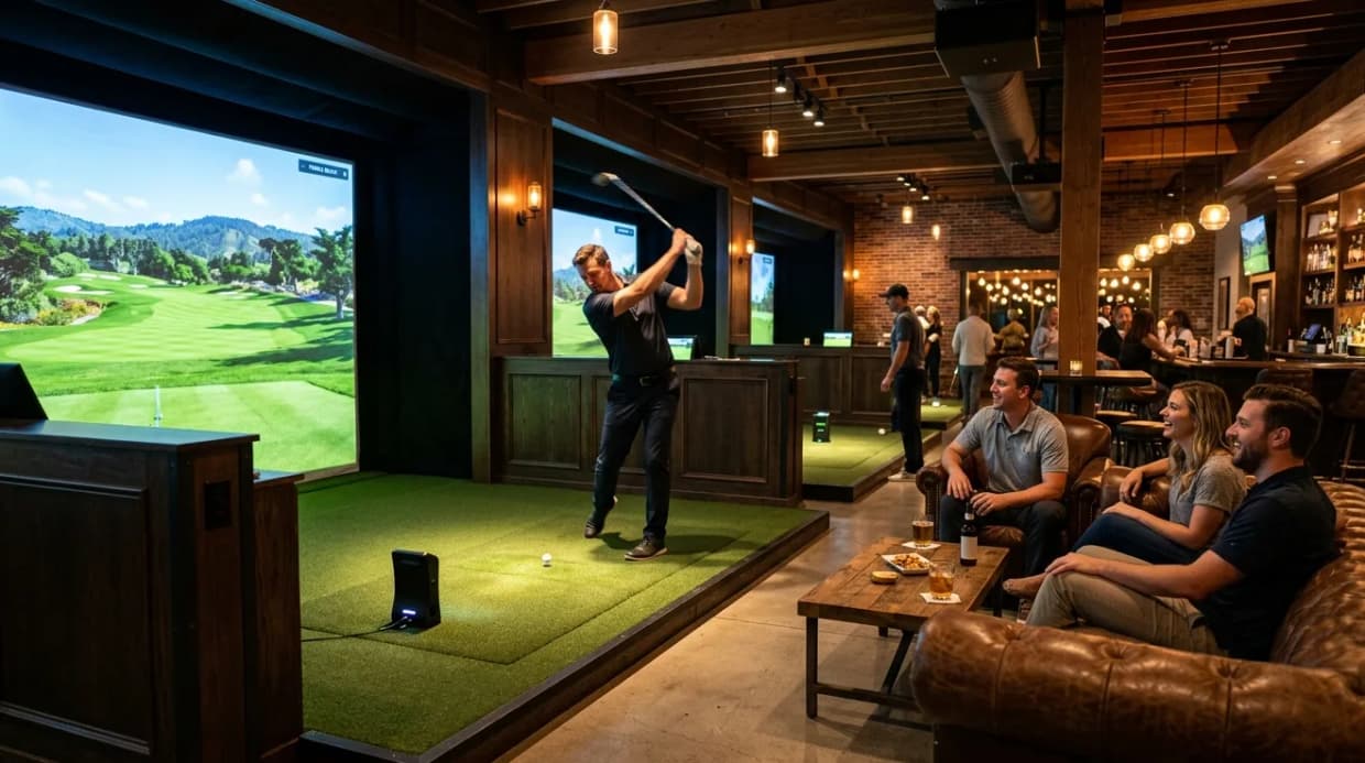 Golfový simulátor jako provozovna: golf na hodiny bez počasí a bez hřiště — Podnikání