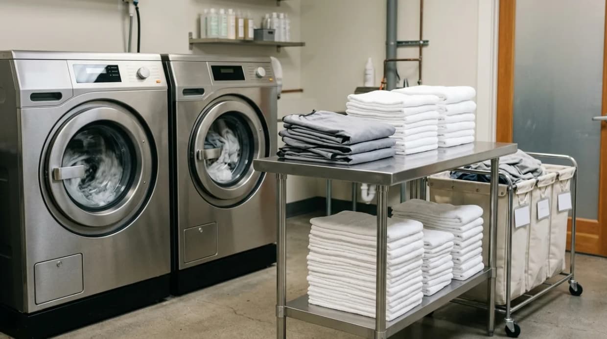 Micro-laundry for small businesses: a morning round, clean linen back the next day